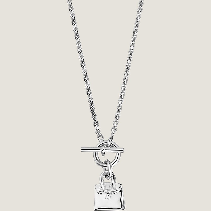 hermes sterling silver necklace